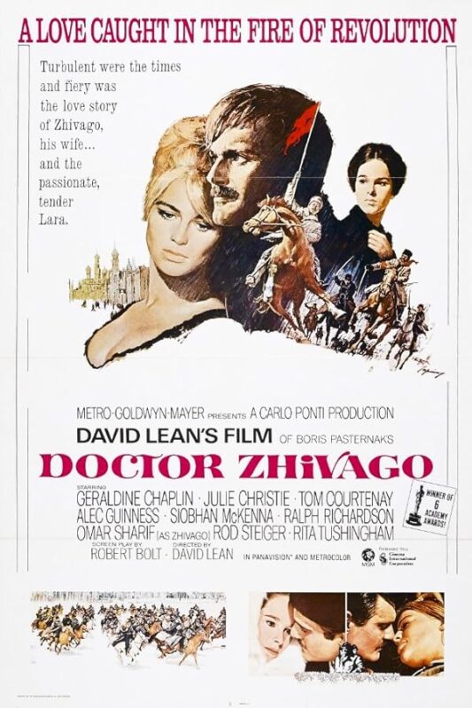 Illustrated Doctor Zhivago poster with riders
