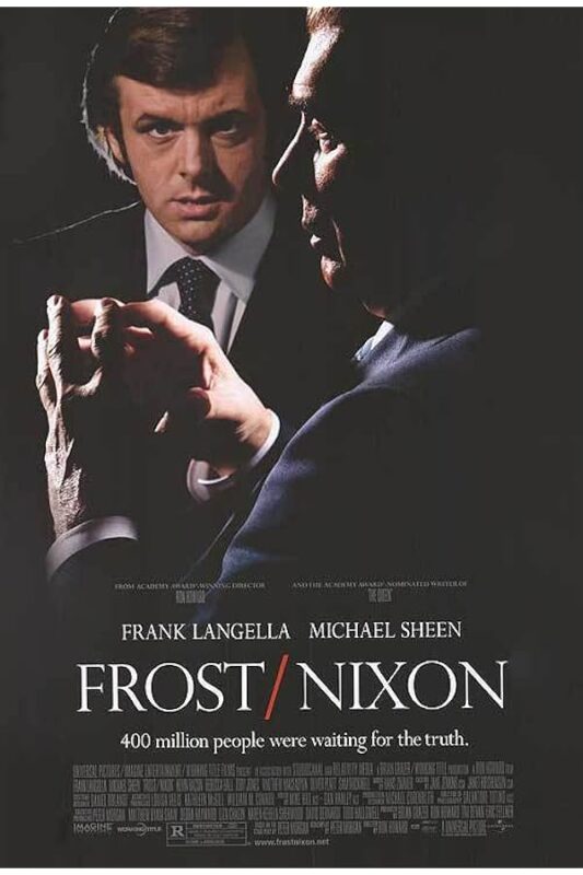 Frost/Nixon poster: two suited men confronting