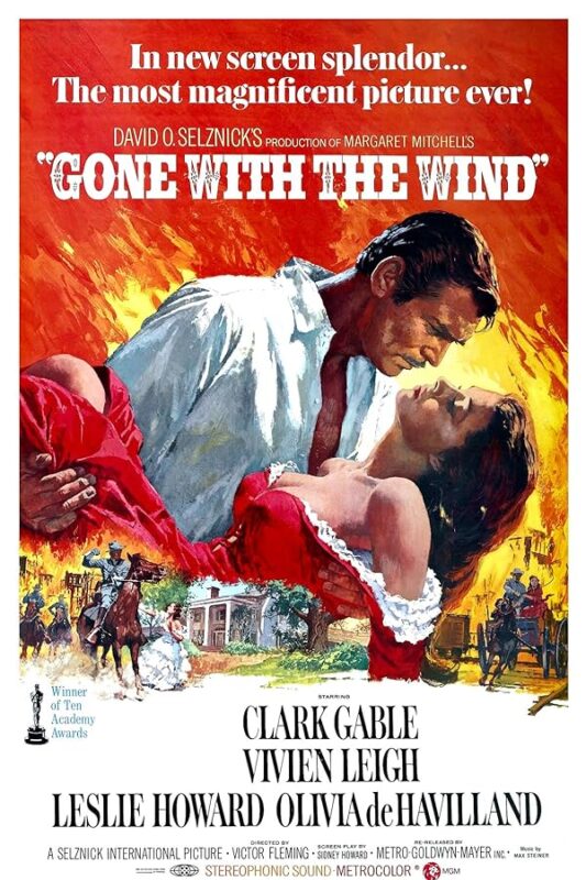 Romantic painted Gone With the Wind poster