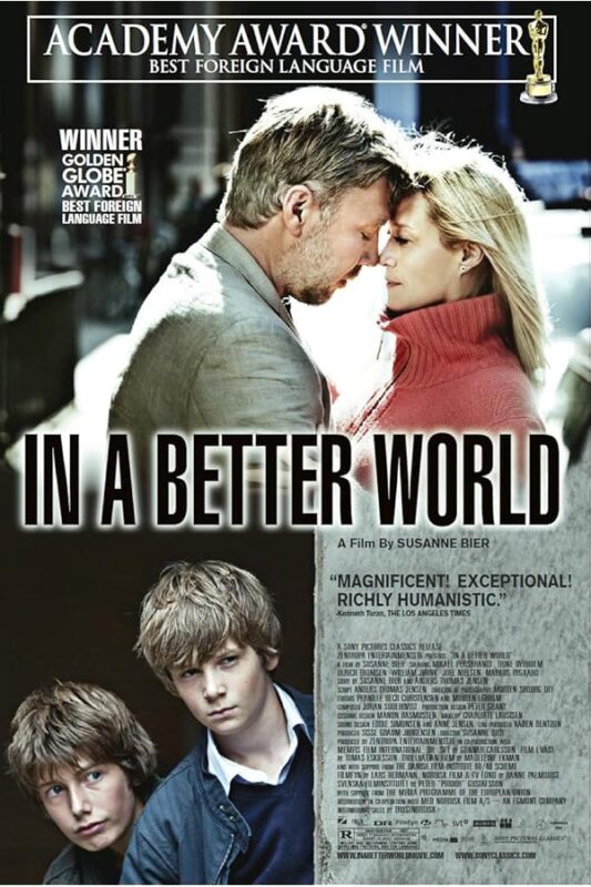 In a Better World poster: couple, boys