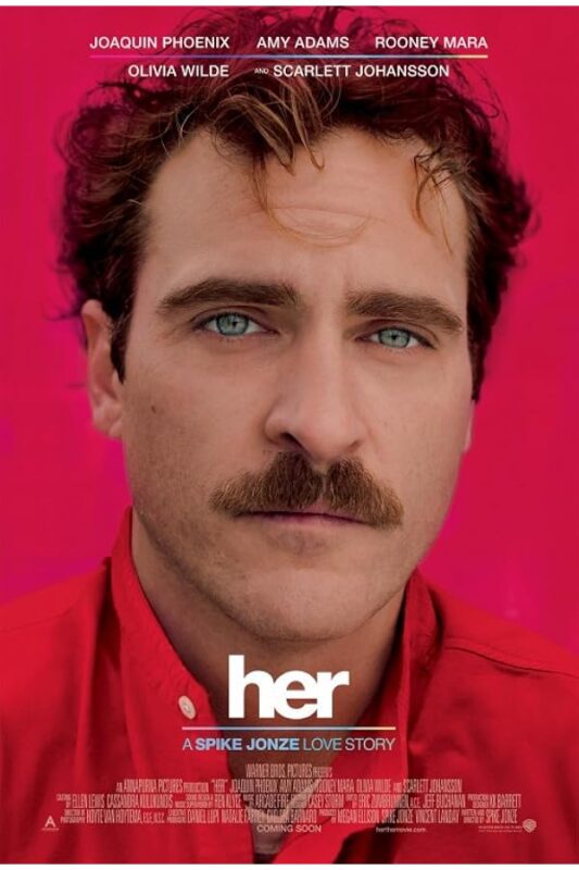 Close-up mustached man on pink poster