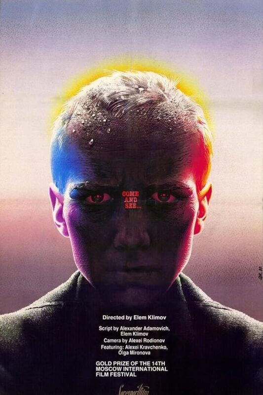 Close-up of a young boy's sweat-dappled face.