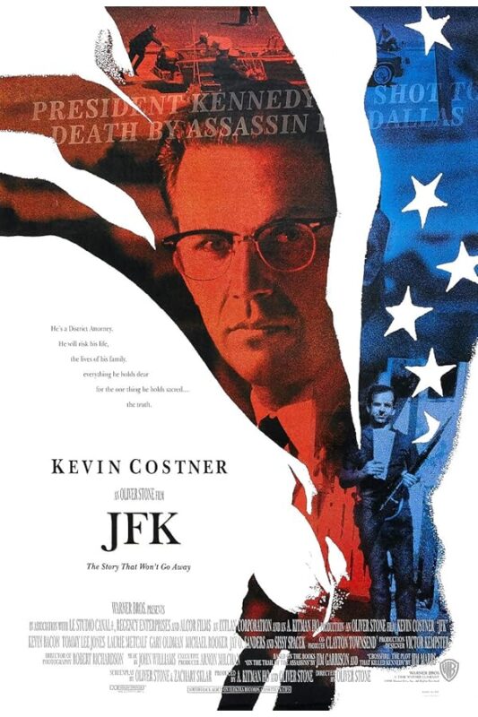 Red-tinted bespectacled man over American flag