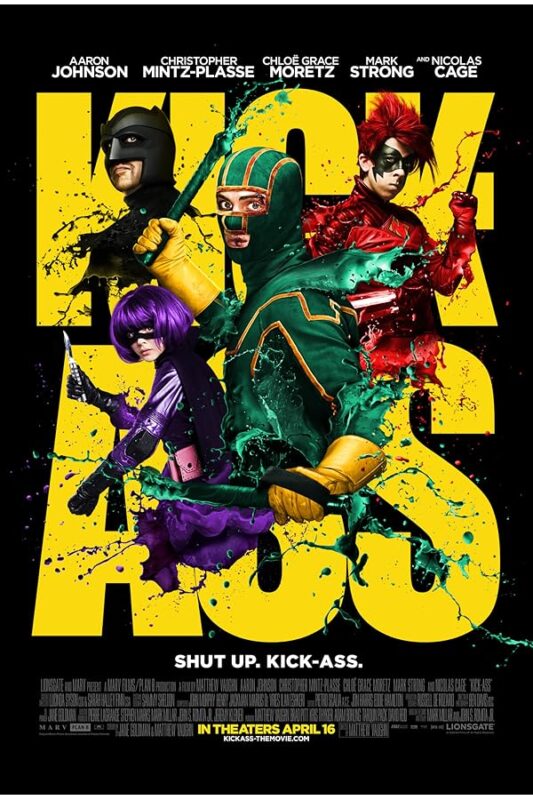 Four colorful masked vigilantes on poster