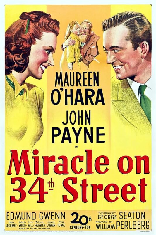 Vintage Miracle on 34th Street movie poster
