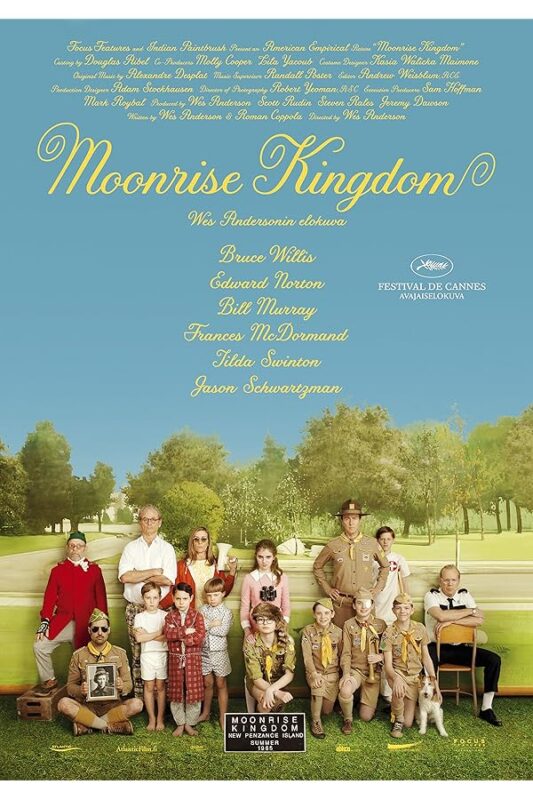 Moonrise Kingdom poster: children and adults
