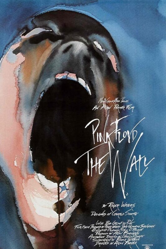Watercolor screaming face Pink Floyd The Wall