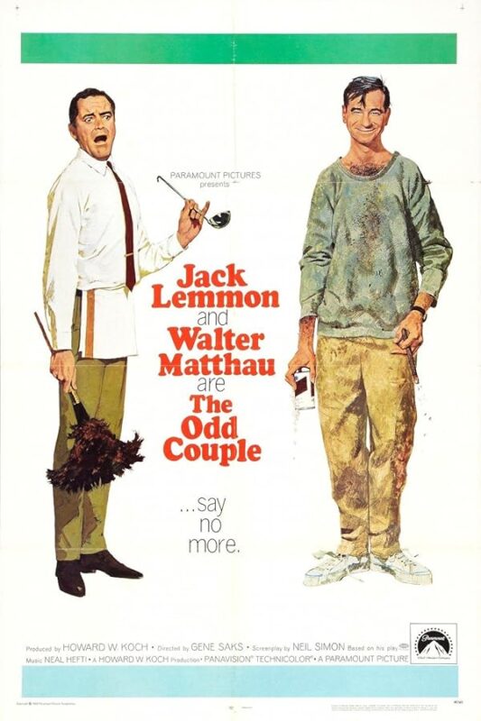 Two contrasting men in movie poster.