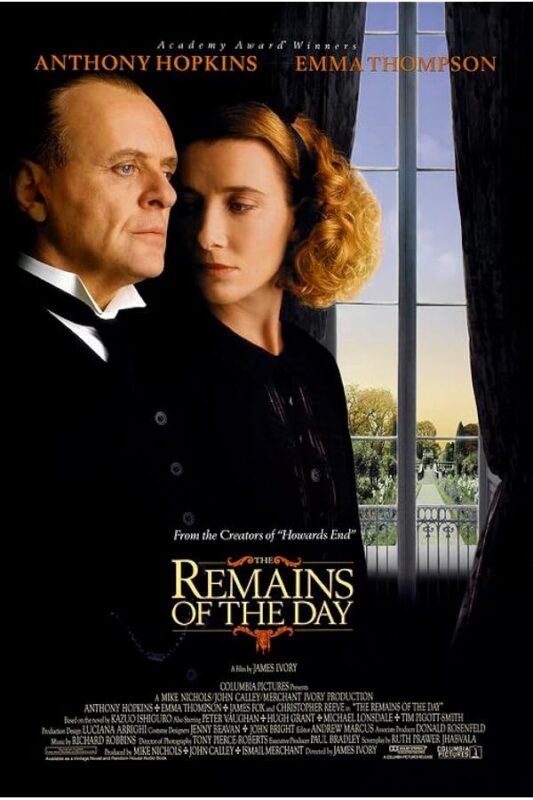 Film poster showing solemn man and woman