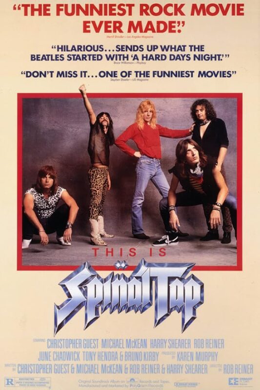 This Is Spinal Tap poster, five musicians.