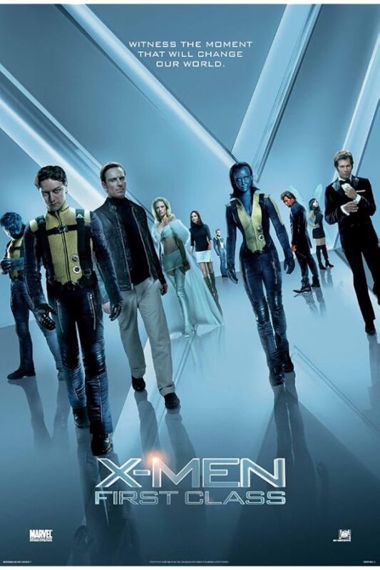 X-Men team walking forward in blue