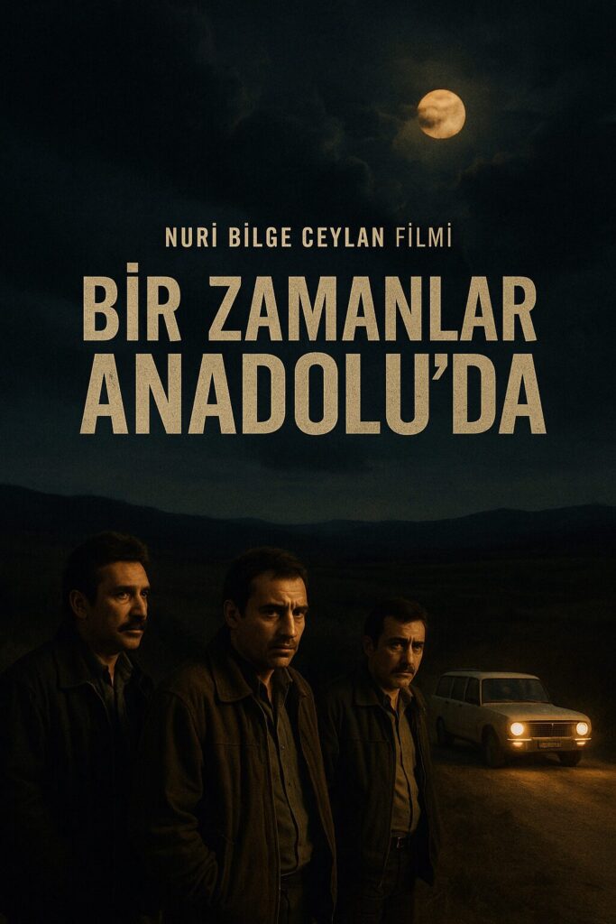 Moonlit movie poster with three men