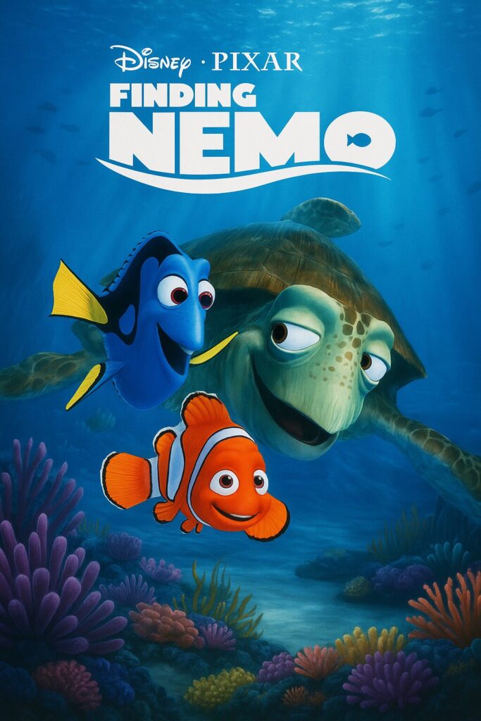 Finding Nemo poster with Dory, Marlin, Crush