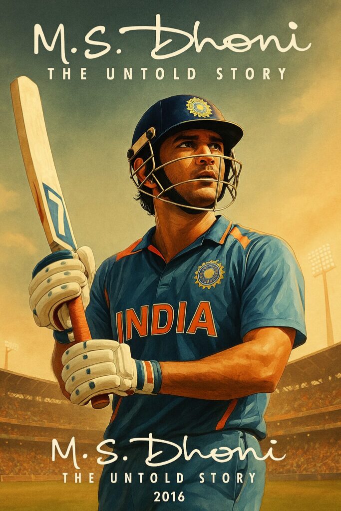 Cricketer in blue India jersey holding bat