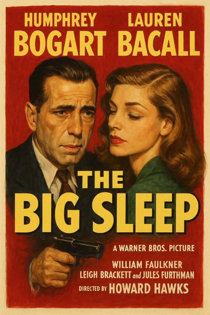 Vintage film poster titled The Big Sleep.