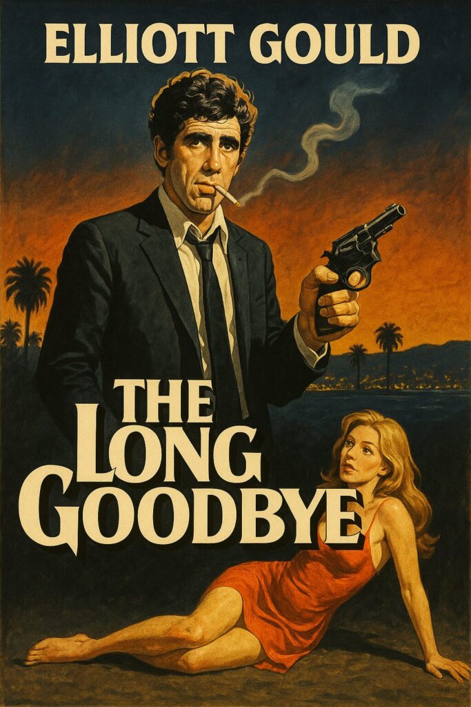 Smoking man in suit pointing revolver